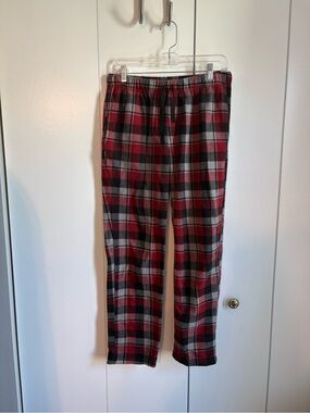 Avalanche Red Black and Gray Plaid Fleece Joggers